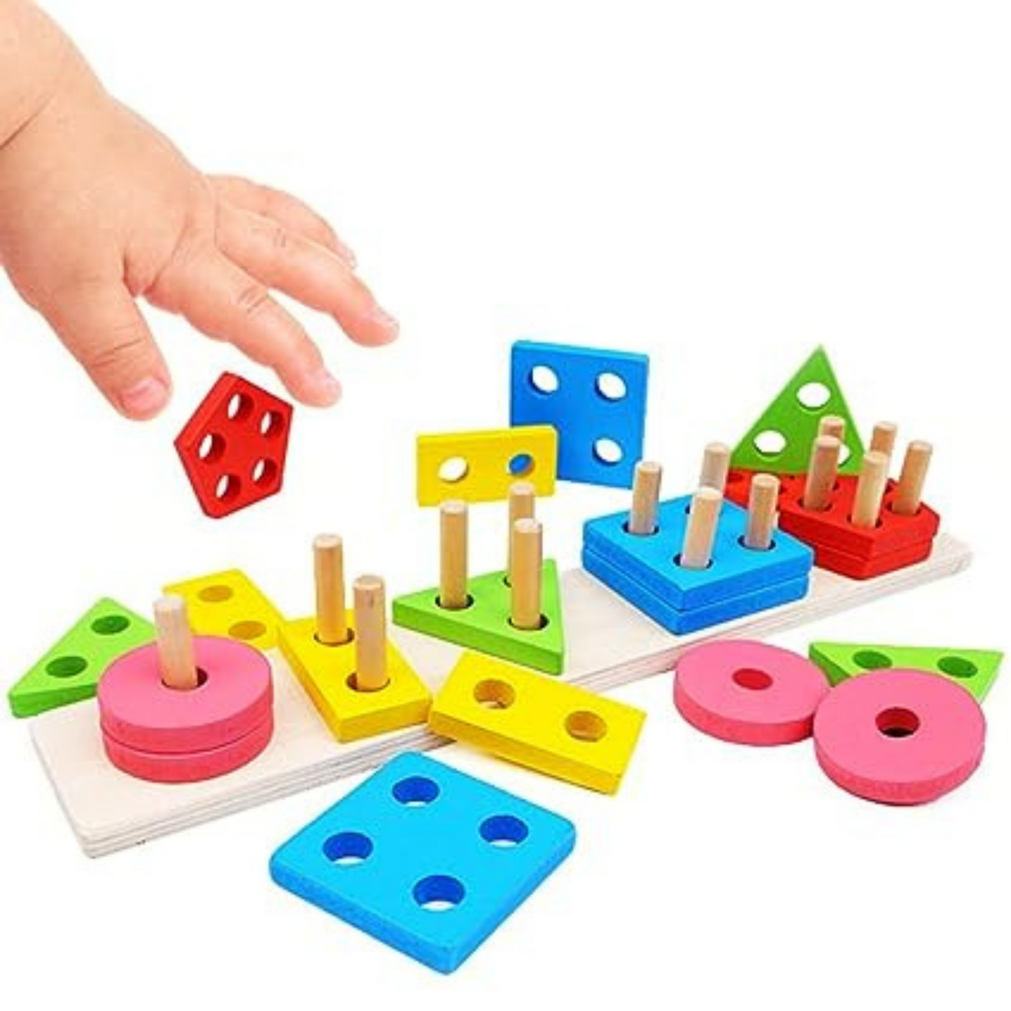 Wooden Shape Sorting & Learning Toy for Kids