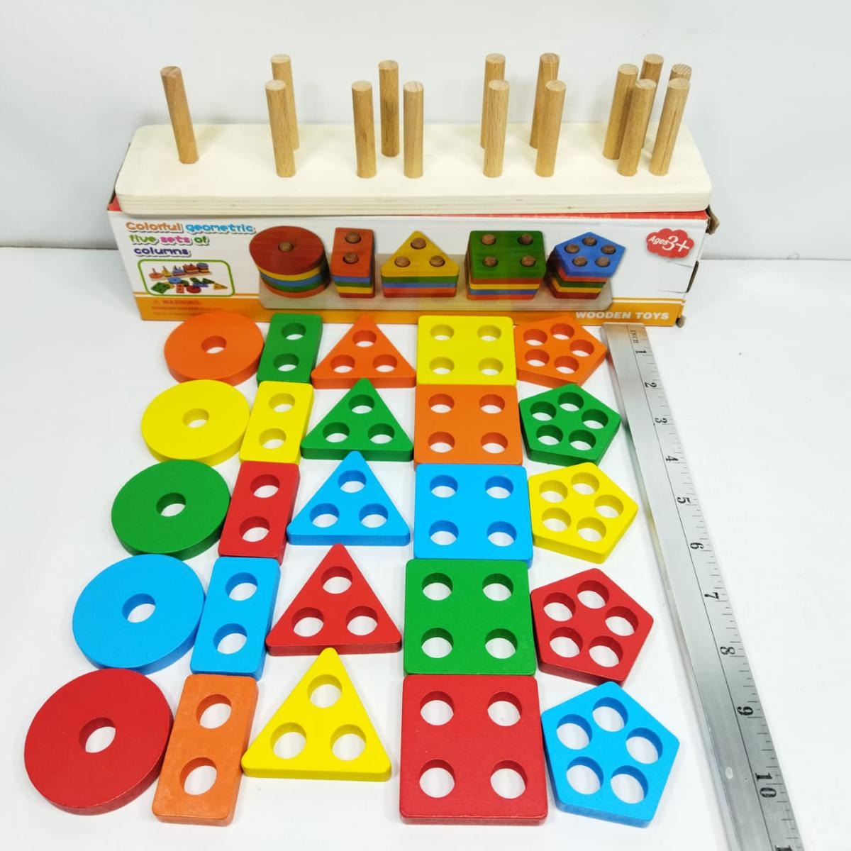 Wooden Shape Sorting & Learning Toy for Kids