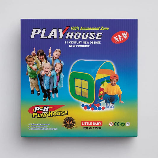 PLAY HOUSE 2-in-1 Kids Pop-Up Tent & Ball Pit | Indoor/Outdoor Fun Zone without balls