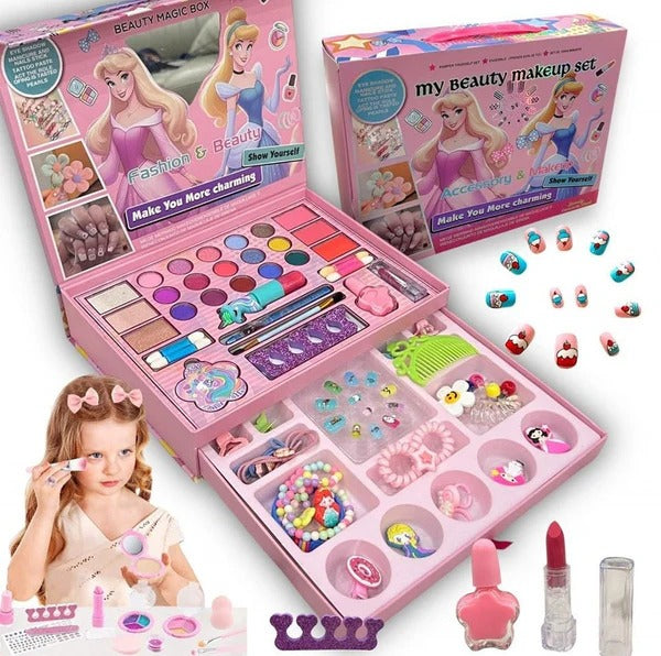 Beauty Makeup Set for Girls – Luxury Accessory & Makeup Play Kit 🎀✨