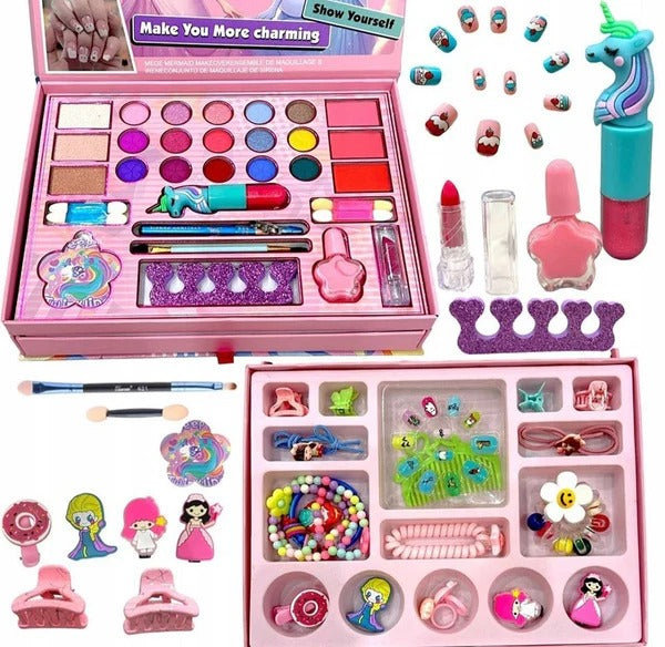 Beauty Makeup Set for Girls – Luxury Accessory & Makeup Play Kit 🎀✨