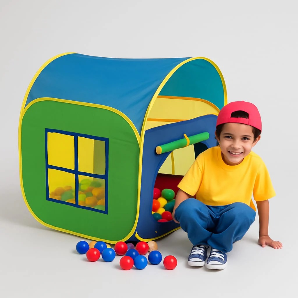 PLAY HOUSE 2-in-1 Kids Pop-Up Tent & Ball Pit | Indoor/Outdoor Fun Zone without balls