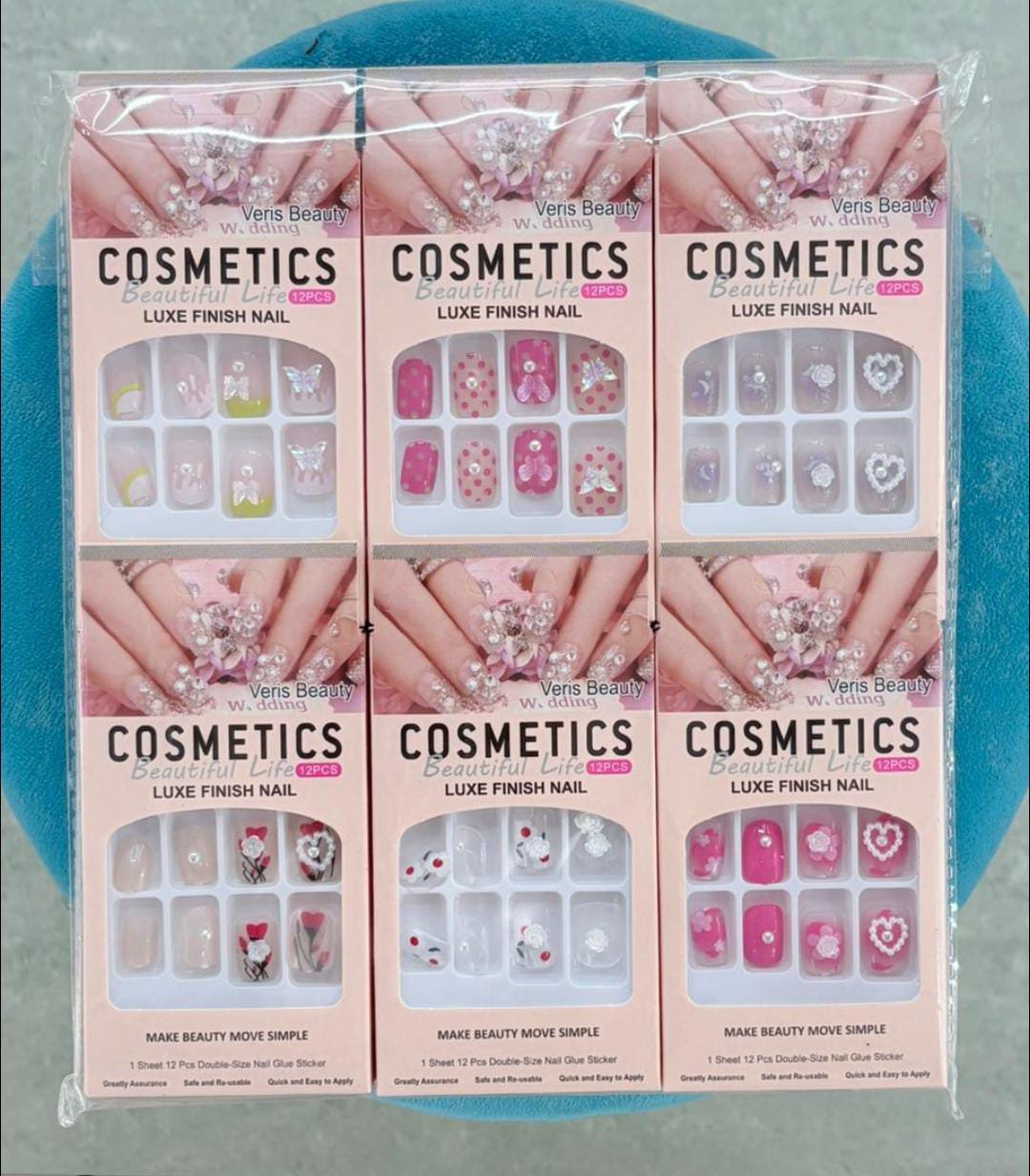Luxe Finish Artificial Nails – Beautiful Life Cosmetics (12 Pcs Set)