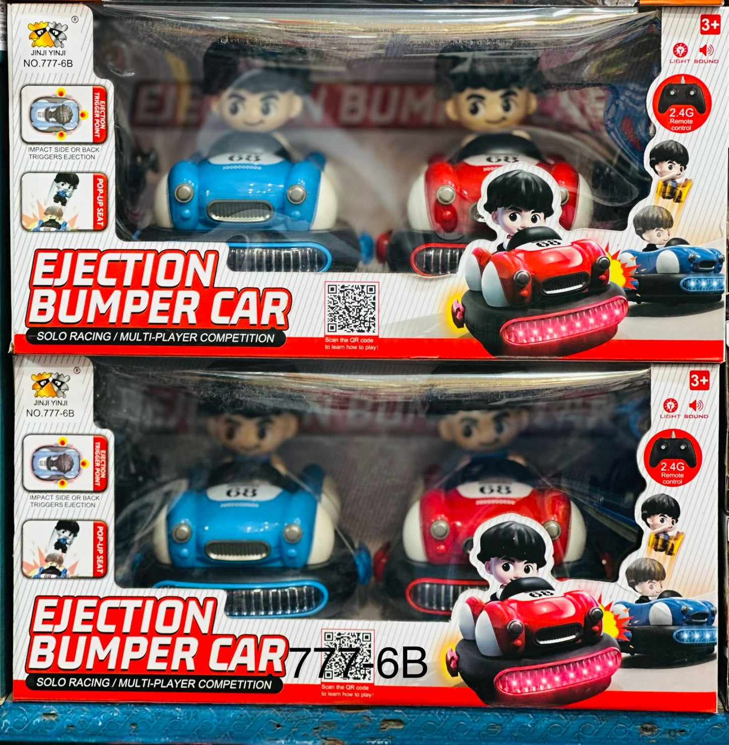 Ejection Bumper Car – 2.4G Battle Edition (LED + Music + Pop-Up Driver)