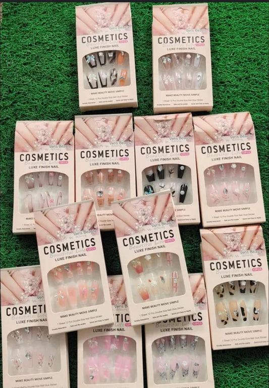 Luxe Finish Artificial Nails – Beautiful Life Cosmetics (12 Pcs Set)